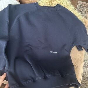 Men's Dark Blue Crewneck Sweater